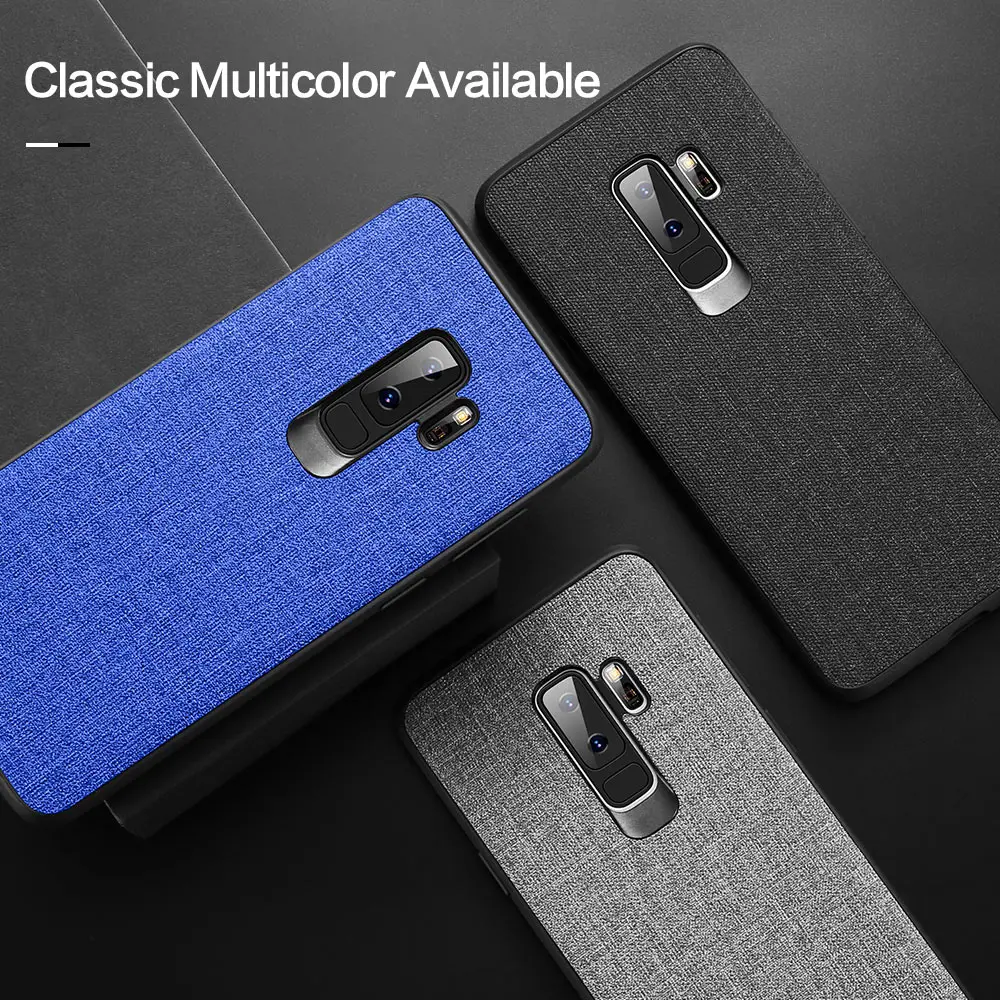 FLOVEME Cloth Texture Case For Samsung S8 S9 Galaxy S10 Plus Luxury TPU Cover SamsungS10e Note 9 8 S7 Edge Coque |