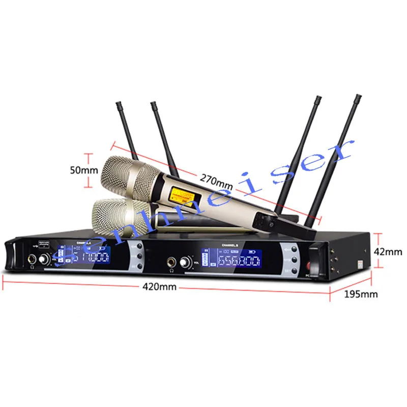SENHNEISER Pro UHF True Diversity 2 канала беспроводной конденсаторный микрофон Свадебные