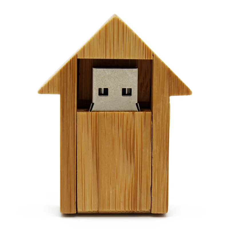 BiNFUL Деревянный Мини Дом USB флэш накопитель 8 Гб 16 флешки дерево необычный флеш-накопитель подарок Индивидуальные u диск