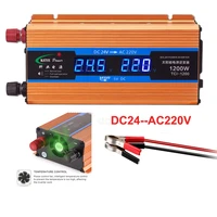 professional car inverter 1200w dc 24 v to ac 220 v power inverter charger transformer vehicle power inverter power switch