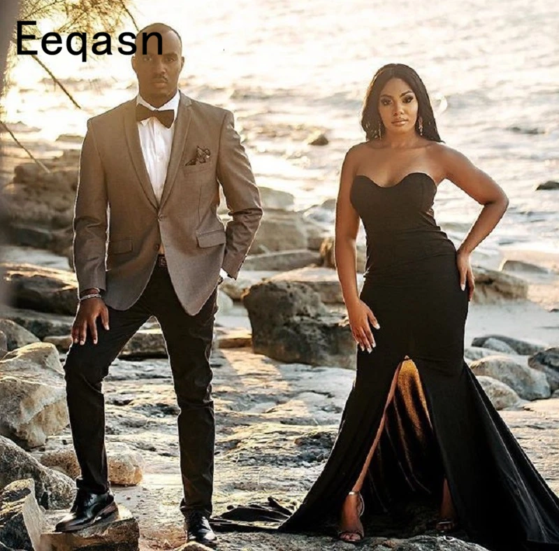 Сексуальные платья больших размеров для выпускного вечера черное милое вечернее