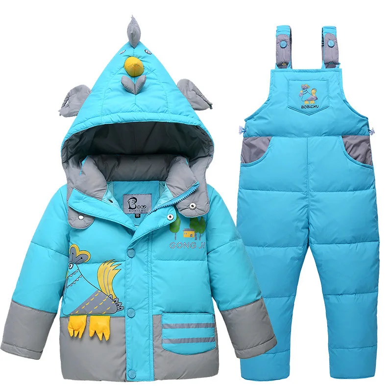 Новая детская зимняя куртка костюм 2 предмета для маленьких мальчиков девочек