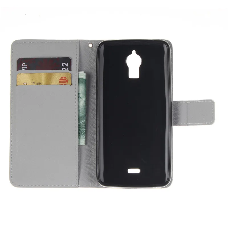 Роскошный Новый Прибытия Мультфильм Окрашенные Pattern PU Кожаный Бумажник Слот Для