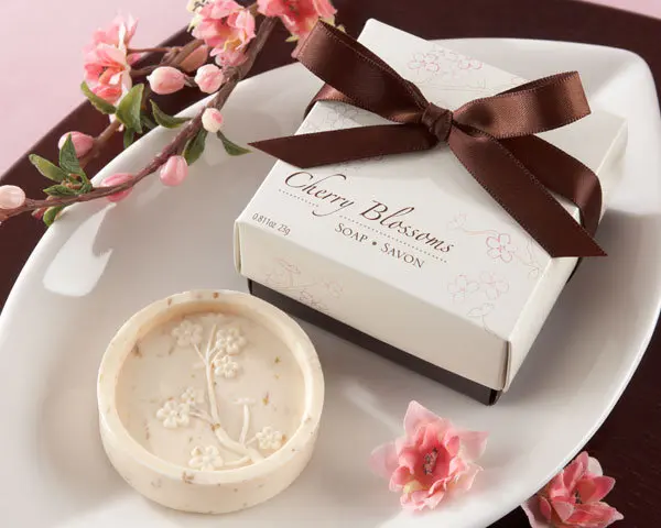 cherry blossoms soap 1pcs/lot Mixed Styles Wedding Party Birthday Souvenirs Cute Bear Bookmark Crystal for Wedding gifts Guests Favors - Цвет: cherry blossoms soap