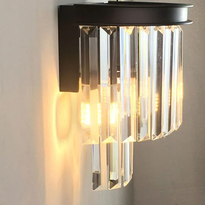 Американский кантри стиль роскошный хрустальный настенный светильник для