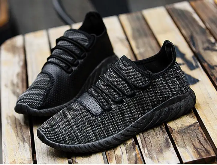 Скидка Дышащая удобная повседневная обувь для мужчин Модная мужская на шнуровке