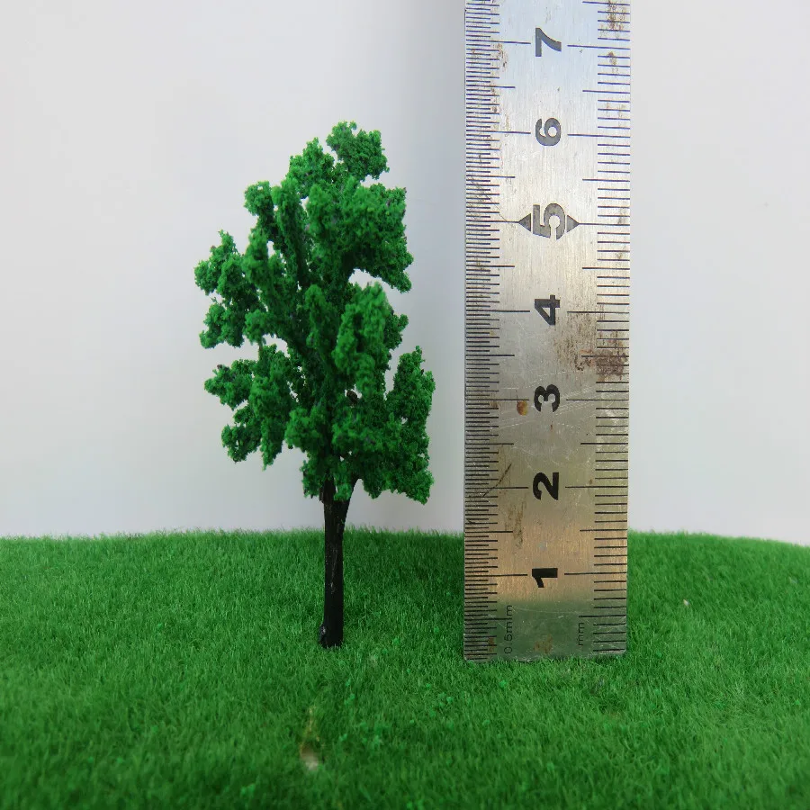 10pcs 6CM miniature green Plastic scale Model tree in modelbouw landscape ho N Z train layout |