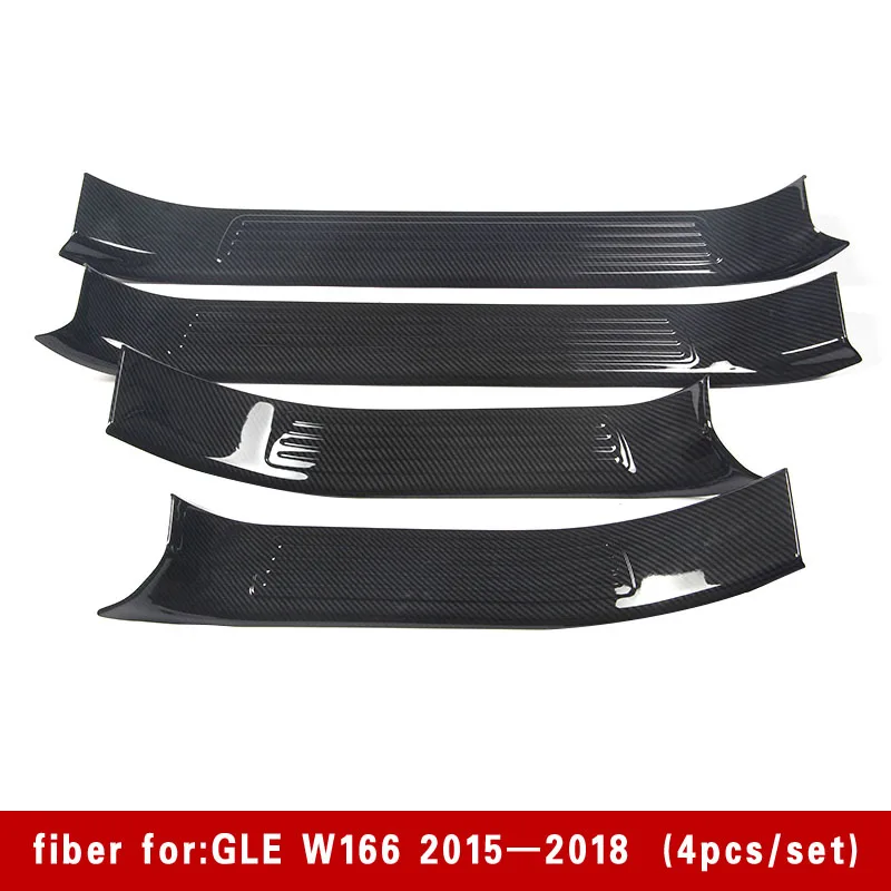 GLE W166 fiber Для Mercedes Benz GLE W166 350d GLE coupe C292 amg GLE Mercedes порог Накладка Добро пожаловать педаль Накладка аксессуары - Название цвета: GLE W166 fiber
