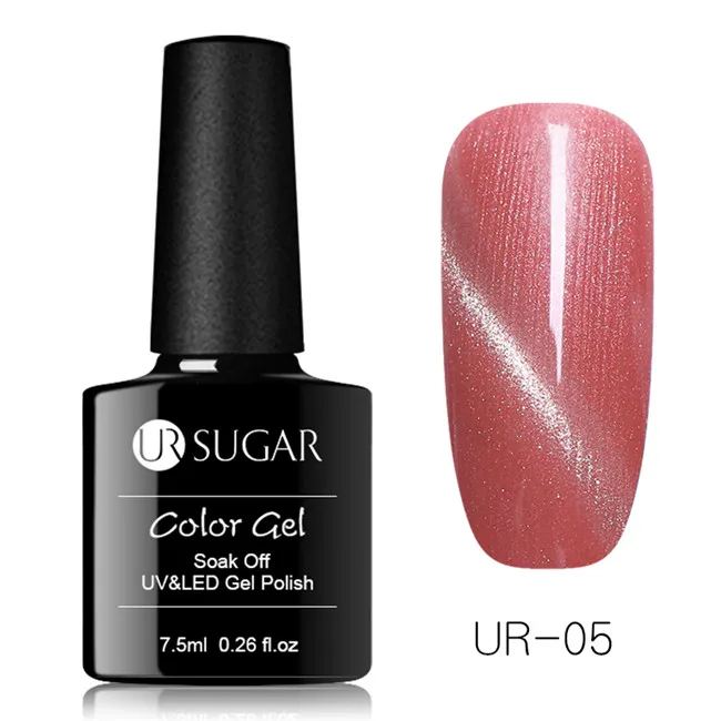 Ur Sugar 7,5 мл кошачий 3D Гель-лак для глаз розовое золото Магнитный Гель-лак Полупостоянный замачиваемый УФ-Гель-лак для ногтей гель-арт для ногтей - Цвет: UR-05