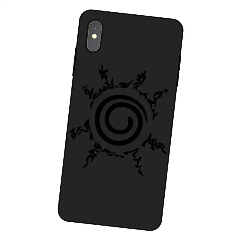 P129 Naruto Black Silicone Case Cover For Apple iPhone 11 Pro XR XS Max X 8 7 6 6S Plus 5 5S SE |