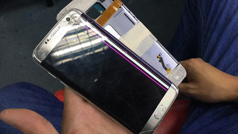 Практичный ЖК-экран в сборе с рамкой для samsung S6edge s6edge plus s7edge S8 S8 plus для рамки и стекла, отделяющего практическую