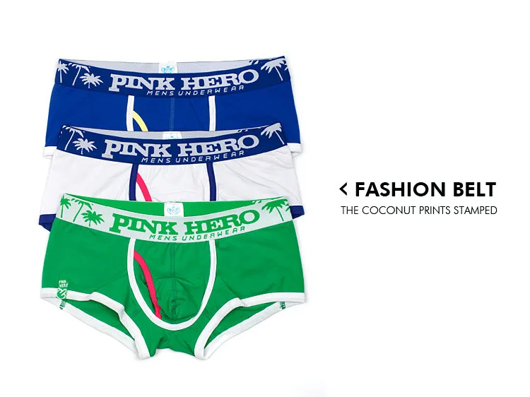 Pink Heroes удобные трусики пляжный отдых, принт с героями мультфильмов, u-образные мужские трусы боксеры, мужское нижнее белье, трусы-боксеры с изображением