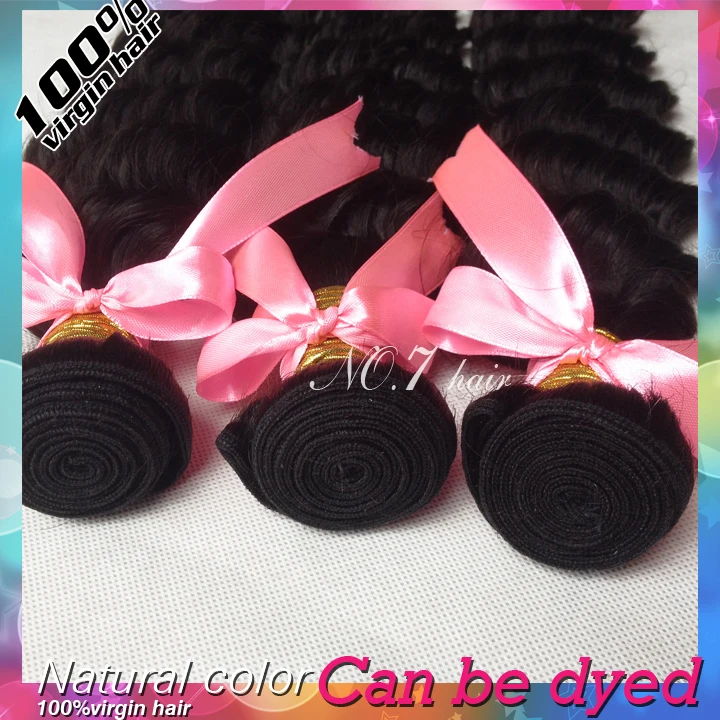 Бразильский виргинский реми волосы глубокая волна человеческие пучок