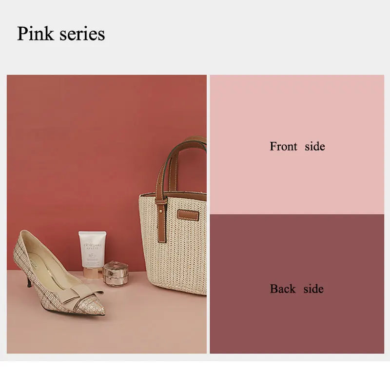 Pink series Сплошной цвет INS фон для фотосъемки доска ПВХ фотофоны бумажные аксессуары для фотостудии для еды одежда - Цвет: Pink series