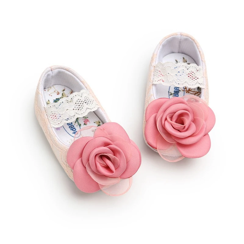 

Baby Girl Shoes Riband Lace Floral Up PU Leather Princess Baby Shoes First Walkers Newborn Moccasins For Girls 0-18M