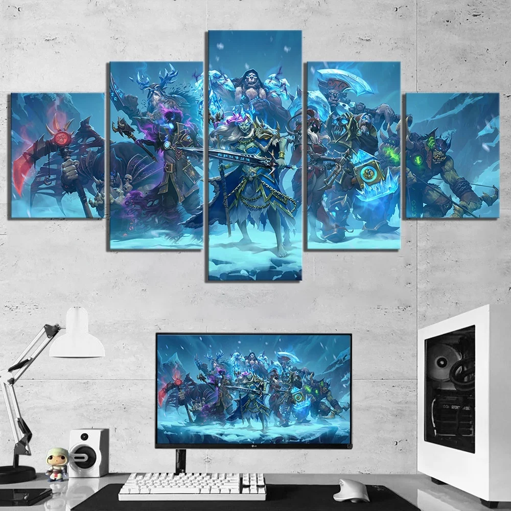 5 шт. игровой постер World of Warcraft Heros художественные HD настенные картины для гостиной