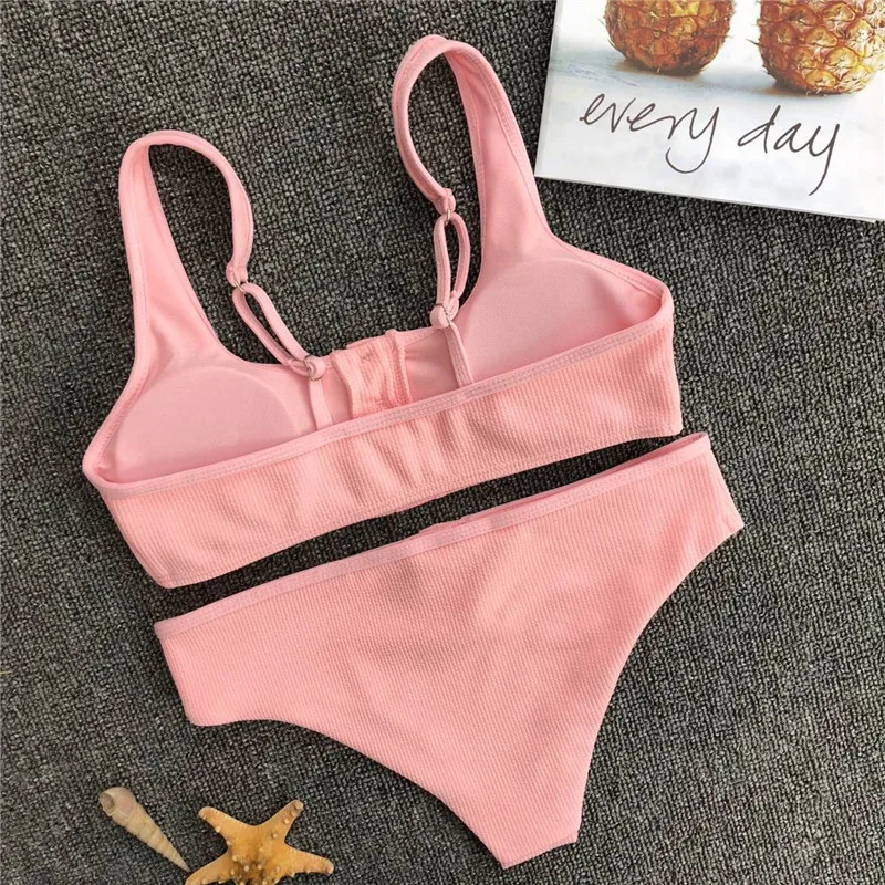 Бикини 2019 женский купальник сексуальный Maillot De Bain Femme Кнопка купальный костюм для