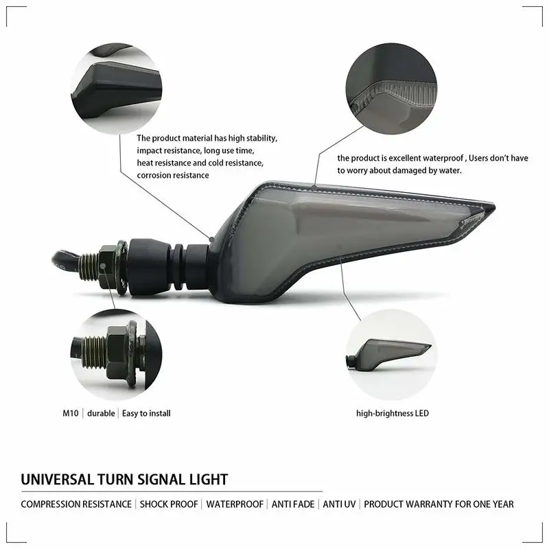 

2Pcs Universal LED Motorcycle Turn Signal Light for Honda Grom MSX125 VFR1200F CBR1000RR CBR650F CBR250R CBR600RR Kawasaki NINJA