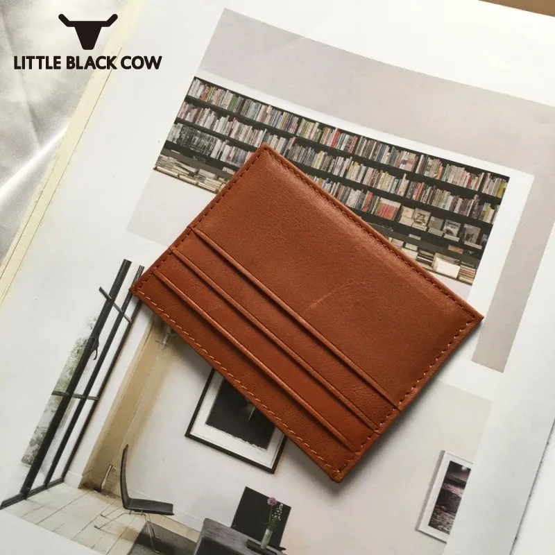 Лидер продаж мужской бумажник из натуральной кожи маленький карманный мини для
