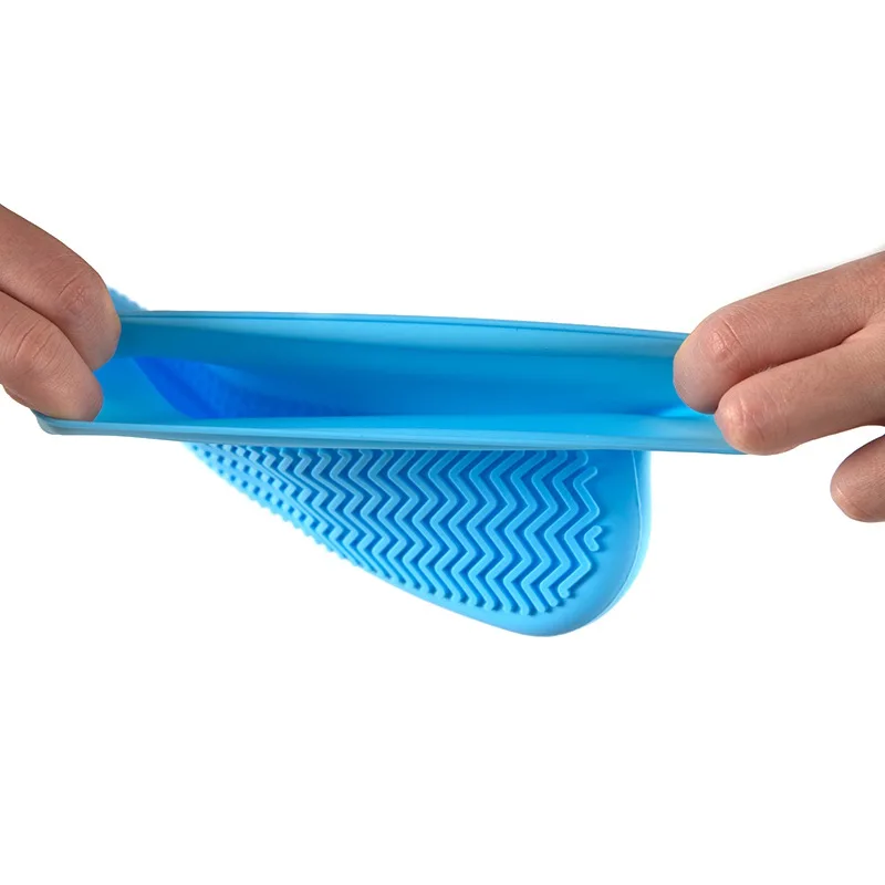 1 пара многоразовых водонепроницаемых нескользящих резиновых чехлов для обуви