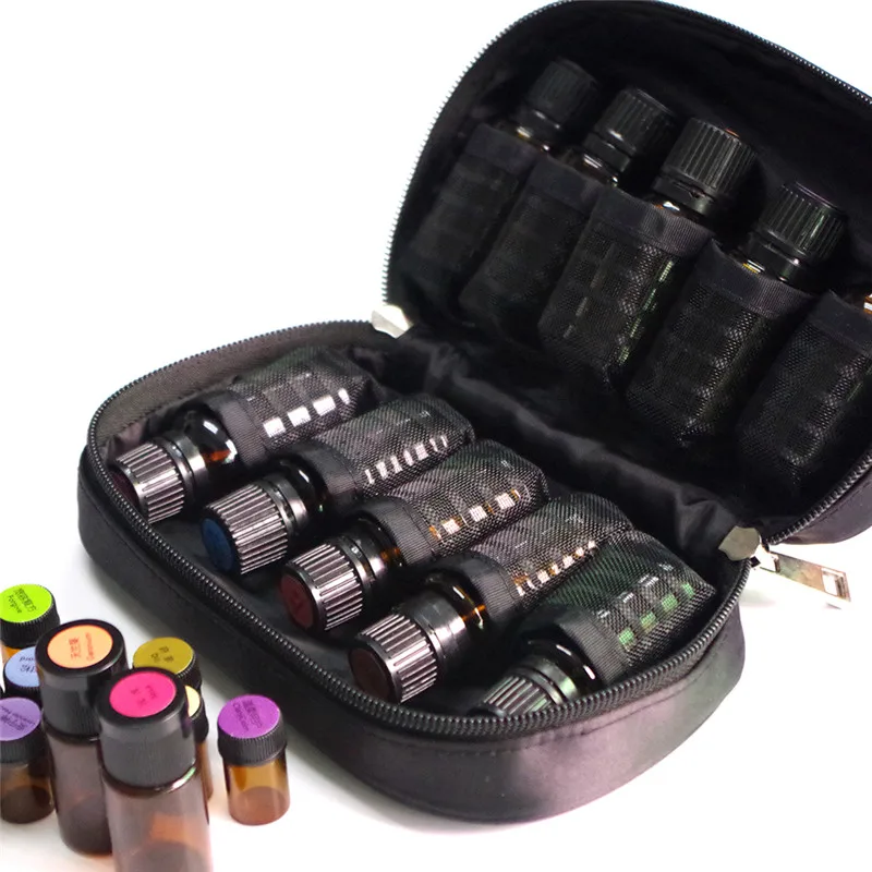 Сумка для хранения эфирных масел 10 бутылок переносной чехол путешествий 5 мл/10