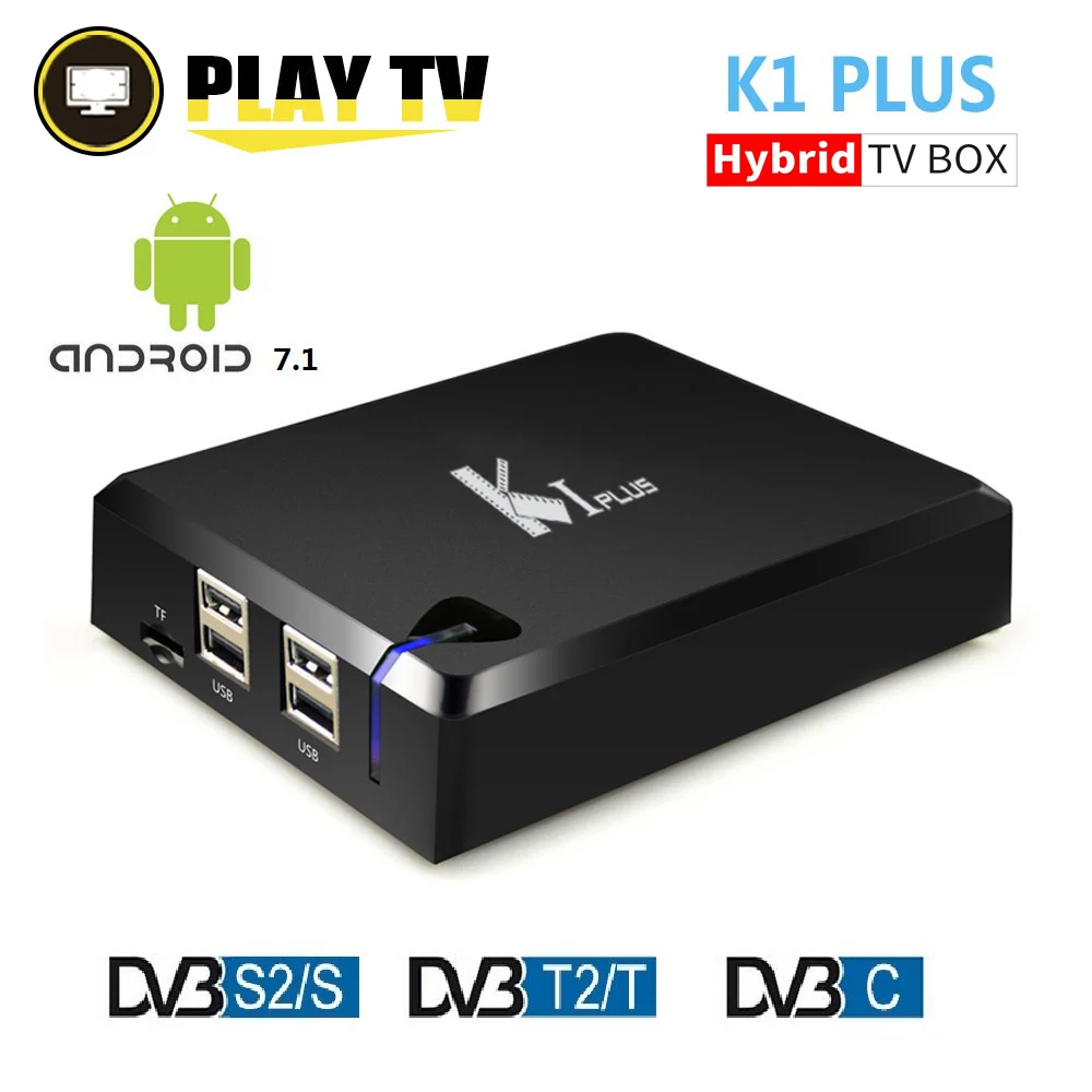 MECOOL Ki PLUS DVB T2 S2 C Android 7 1 ТВ коробкой 4 в комбо ГБ 8 Amlogic S905D ядра 64bit K1 плюс к Декодер