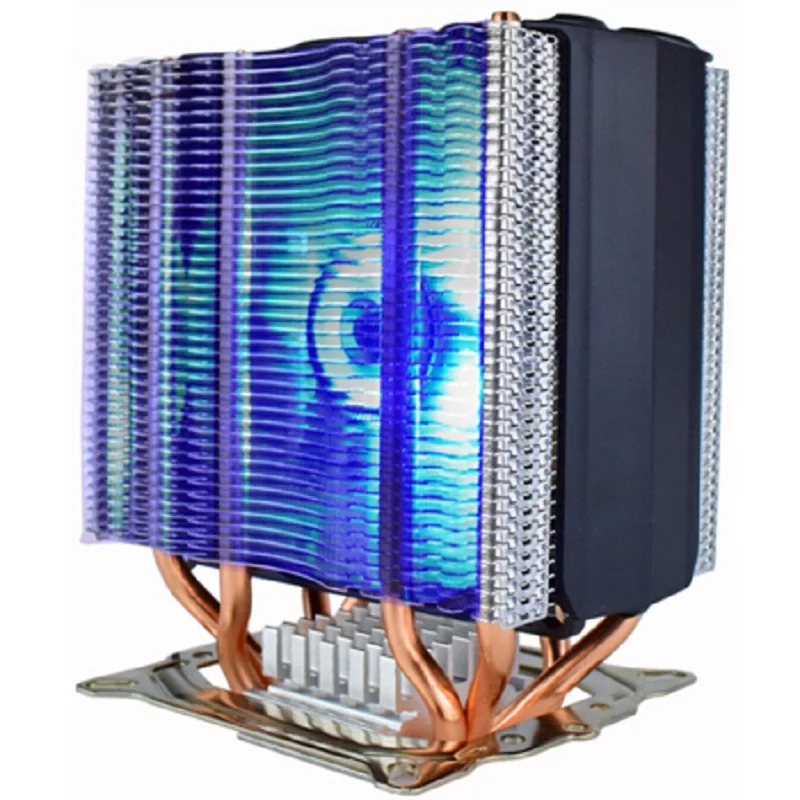 Pccooler S102 двойная поддержка башни 3 вентилятора 4pin PWM вентилятор 4 чистой меди тепловые трубки охлаждения процессора вентилятор радиатора тихий кулер Intel/AMD - Цвет лезвия: 1 fan