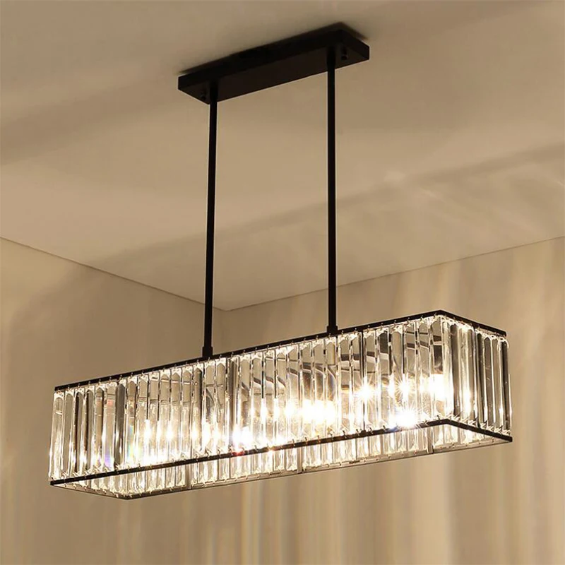 Jmmxiuz 3-light американская винтажная Ретро хрустальная люстра освещение для столовой Ресторан подвесной железный стержень подвесной светильник