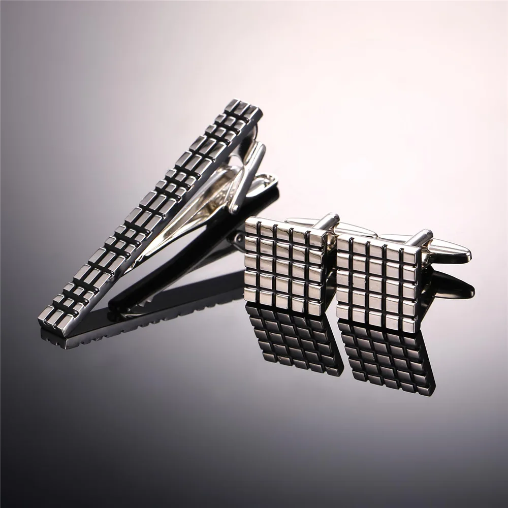 Набор зажимов для галстука роскошные запонки бренда высокого качества с