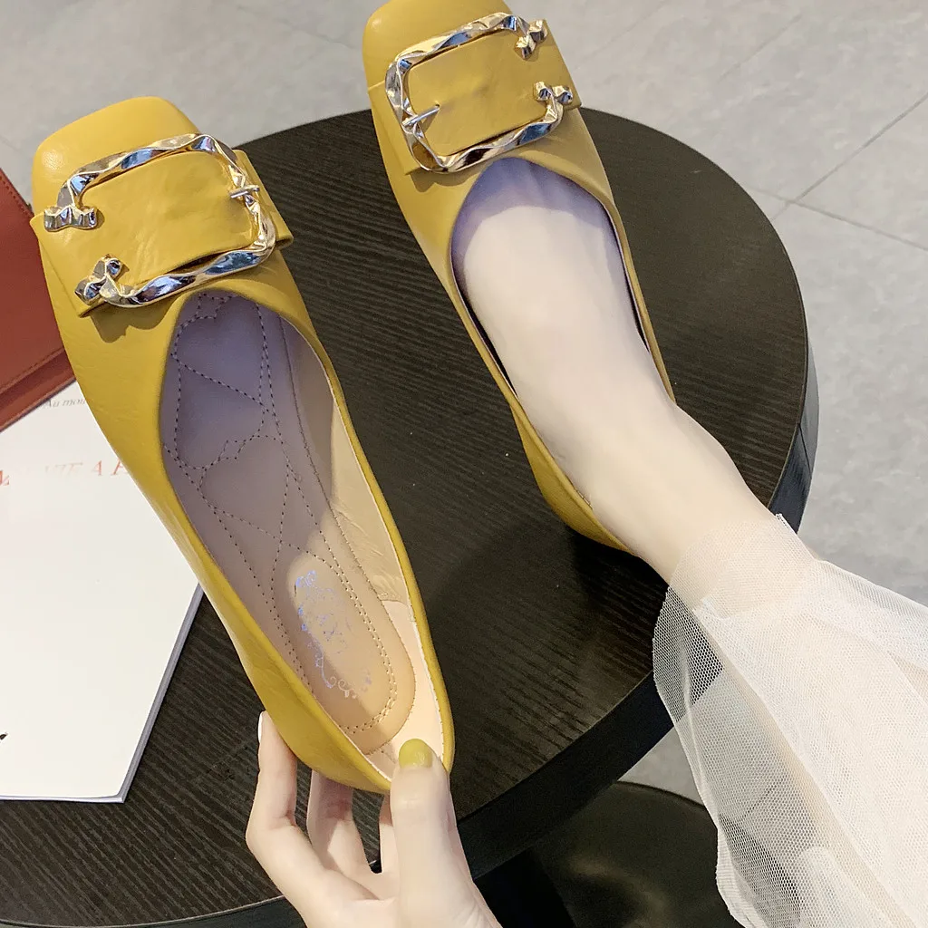 Женская обувь на плоской подошве повседневные Модные балетки без застежки