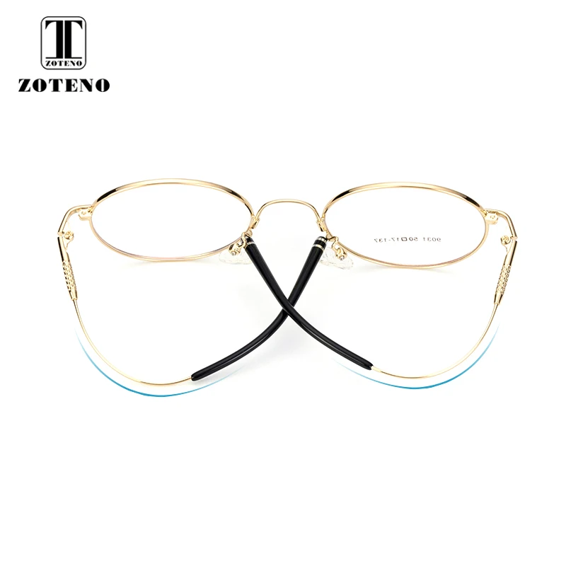 Alloy Eye Glasses Frame Women Gold Round Fake Nerd Clear Computer Reading Myopia Prescription Optical Eyewear #9031 | Аксессуары для