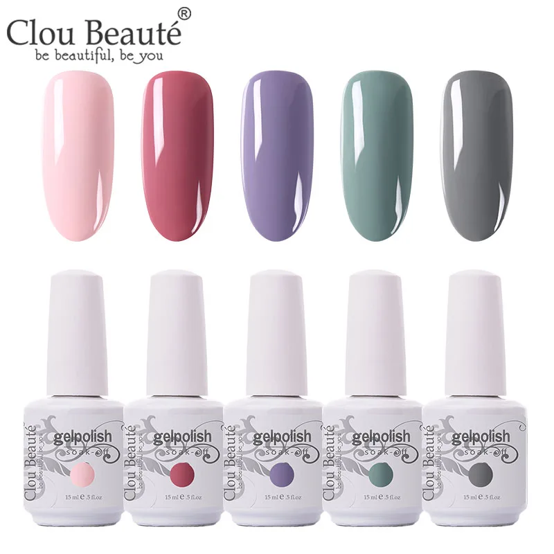 5pcs-15ml-ZH26 Clou Beaute синий Гель-лак для ногтей 15 мл сапфировый гель для ногтей Гибридный лак для ногтей Полупостоянный УФ Гель-лак для ногтей - Цвет: 5pcs-15ml-ZH26