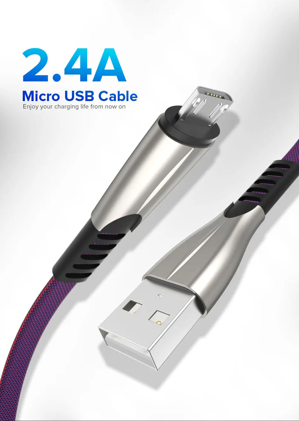 Venroii кабель Micro USB 1 м 2 м Android для зарядки и синхронизации данных для samsung J5 MicroUSB для huawei Honor 7 Xiaomi Redmi