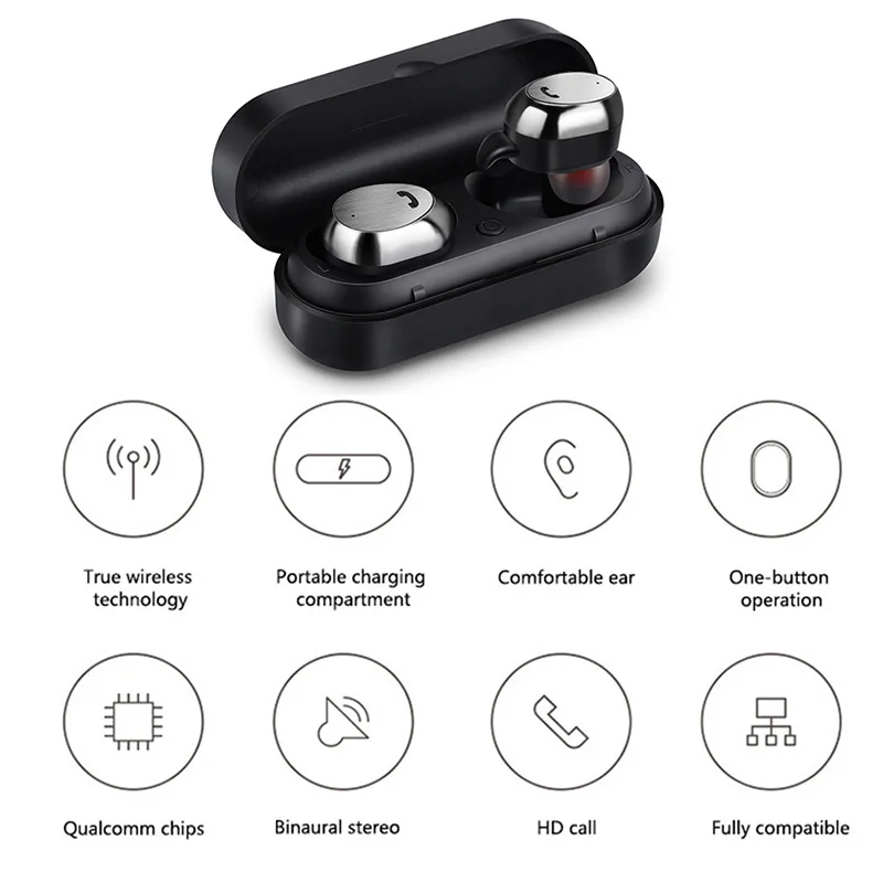 M9 Tws bluetooth-гарнитуры Trus беспроводные наушники-вкладыши для зарядки мини бас