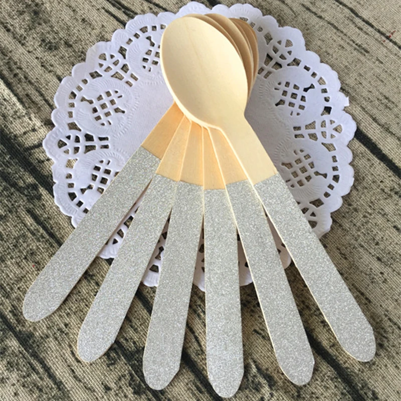 Бесплатная доставка 24 шт. набор столовых приборов из березы серебряная