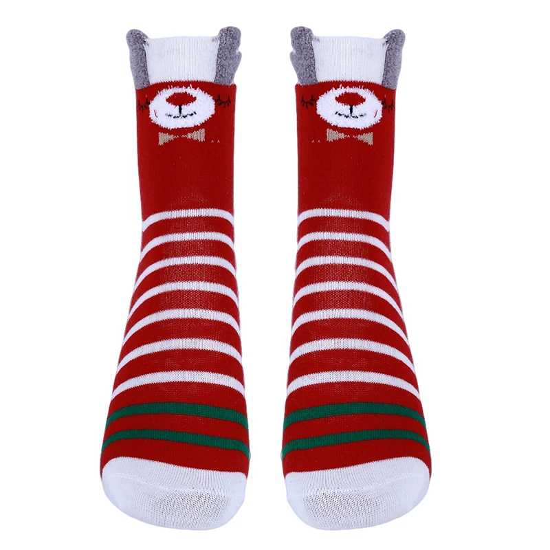 3 пар/упак. 2019 новые зимние детские хлопковые рождественские чулки для девочек