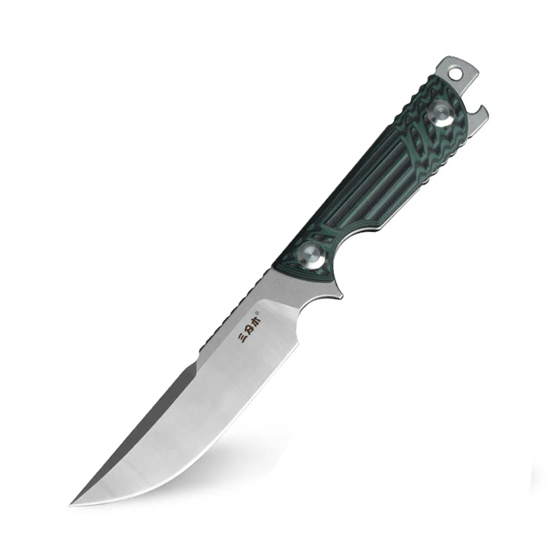 S721-1-green Sanrenmu S721 фиксированный нож 8Cr14Mov лезвие G10 ручка для наружного кемпинга выживания тактический охотничий нож kydex - Цвет: S721-1-green
