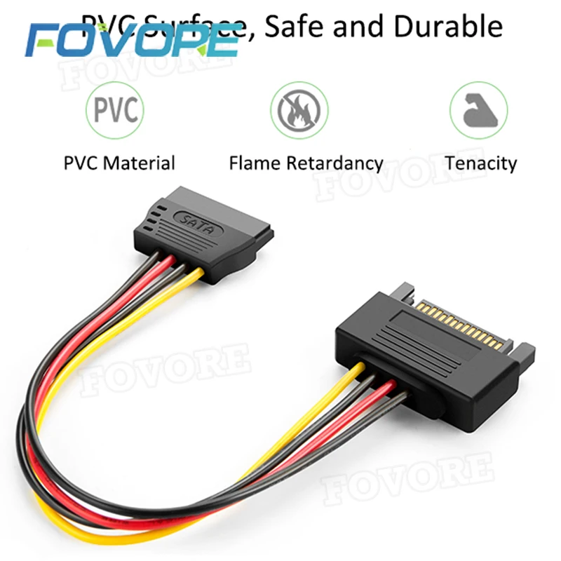 Расширение кабеля SATA 15 PIN Male на Female Cord|Компьютерные кабели и разъемы| |