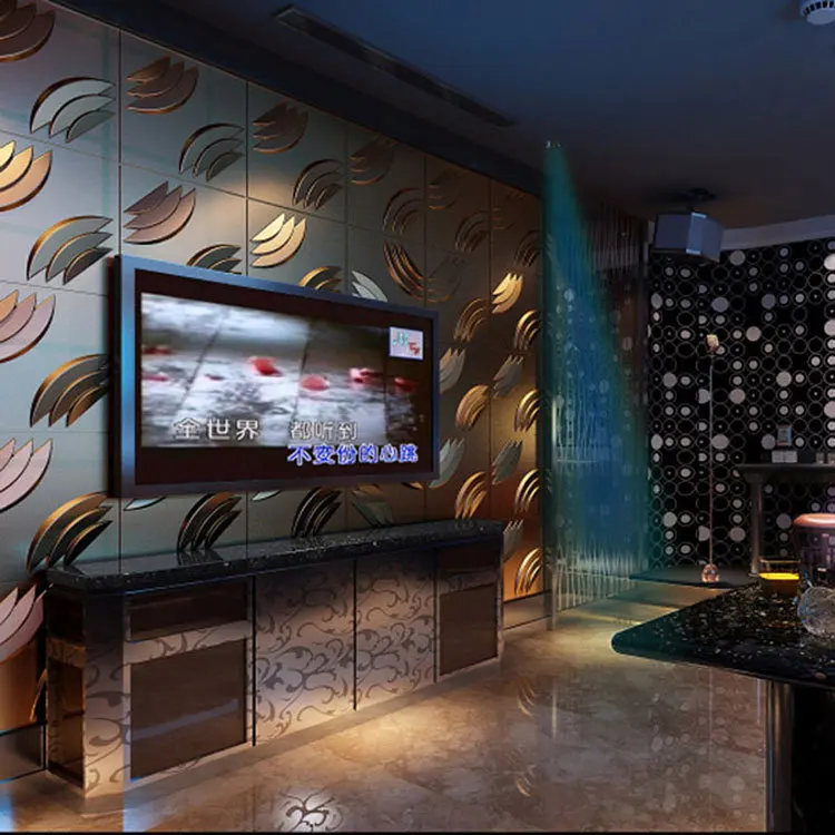 Современная Роскошная 3D настенная панель ПВХ водонепроницаемое покрытие для