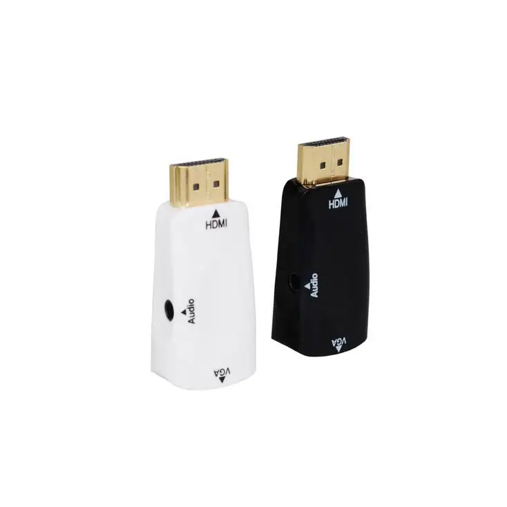 Адаптер 100 шт./лот HDMI VGA аудиокабель преобразователь штекер гнездо HD 1080P для ПК