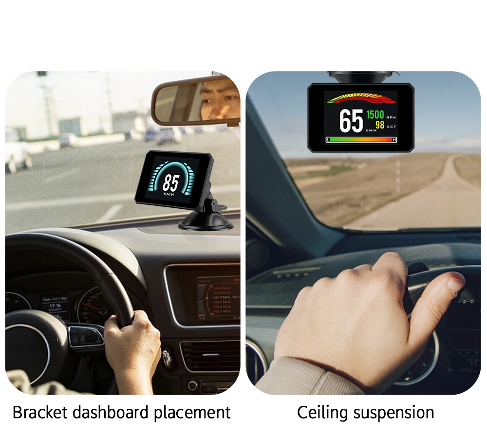 GEYIREN P16 5,8 TFT OBD Hud Дисплей Цифровой Автомобильный проектор скорости бортовой компьютер OBD2 измеритель скорости лобового стекла