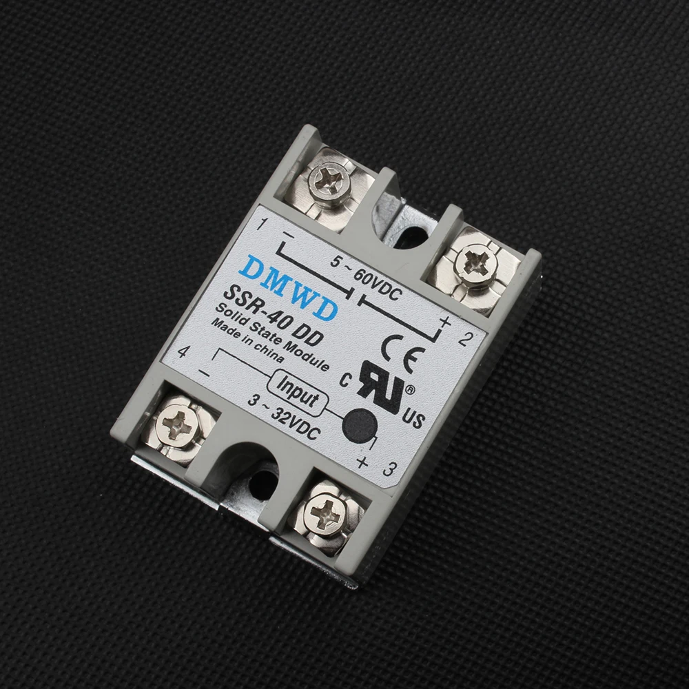 Топ бренд DMWD SSR-40DD 40A твердотельное реле на самом деле 3-32 В DC до 5-60 DC SSR 40DD реле твердотельное высокое качество