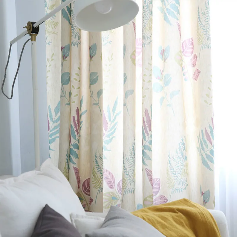 Готовые занавески для гостиной современные пасторальные Оконные Занавески