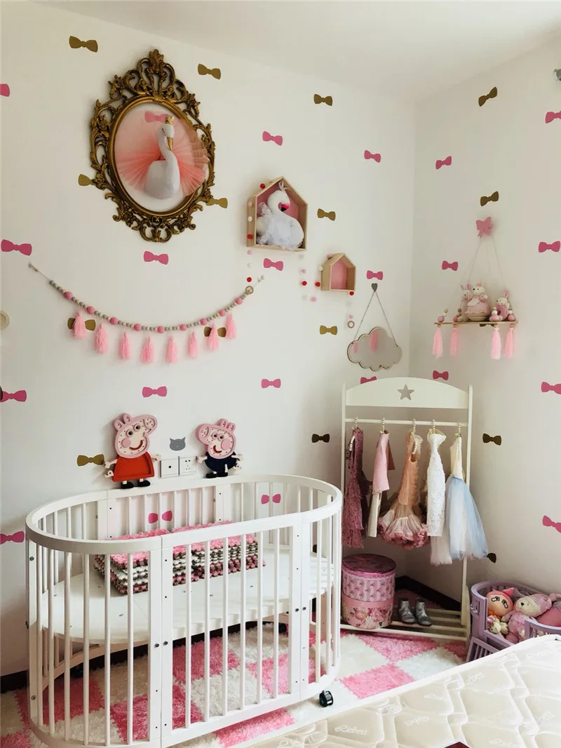 Милая 3D золотая корона Лебедь настенное искусство висячая девушка кукла мягкая