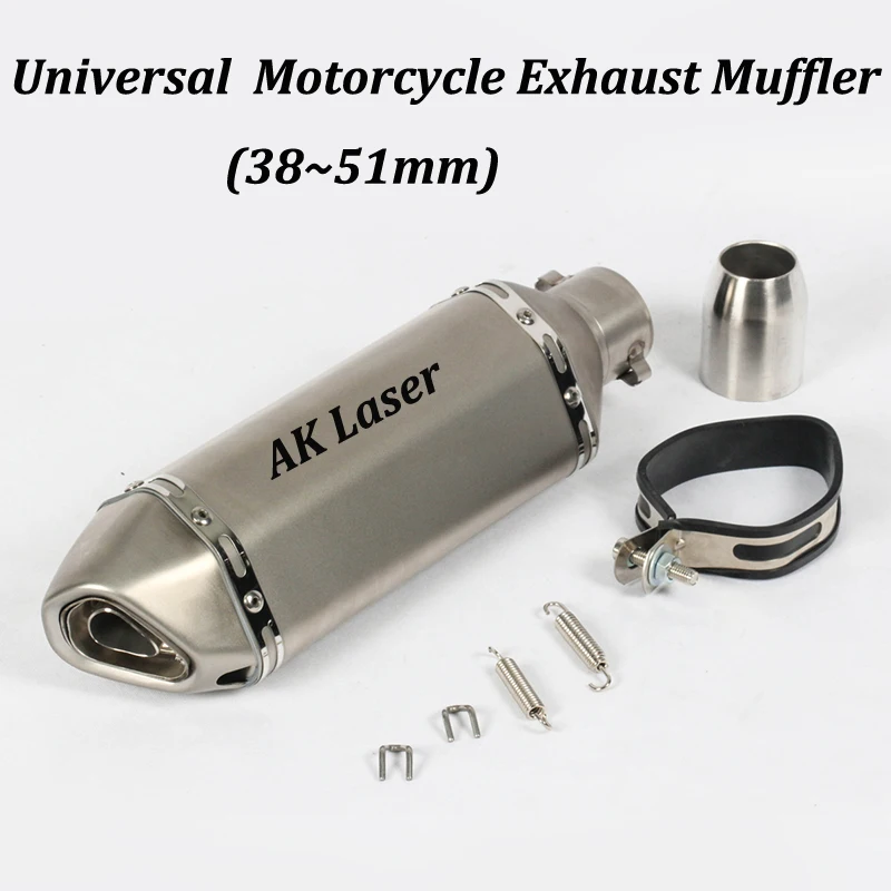 51 мм Unversal выхлопная труба мотоцикла с глушителем для NMAX155 R15 R25 R3 MT-03 FZ6N FZ400 FZ6 ATV Bik выхлопная труба