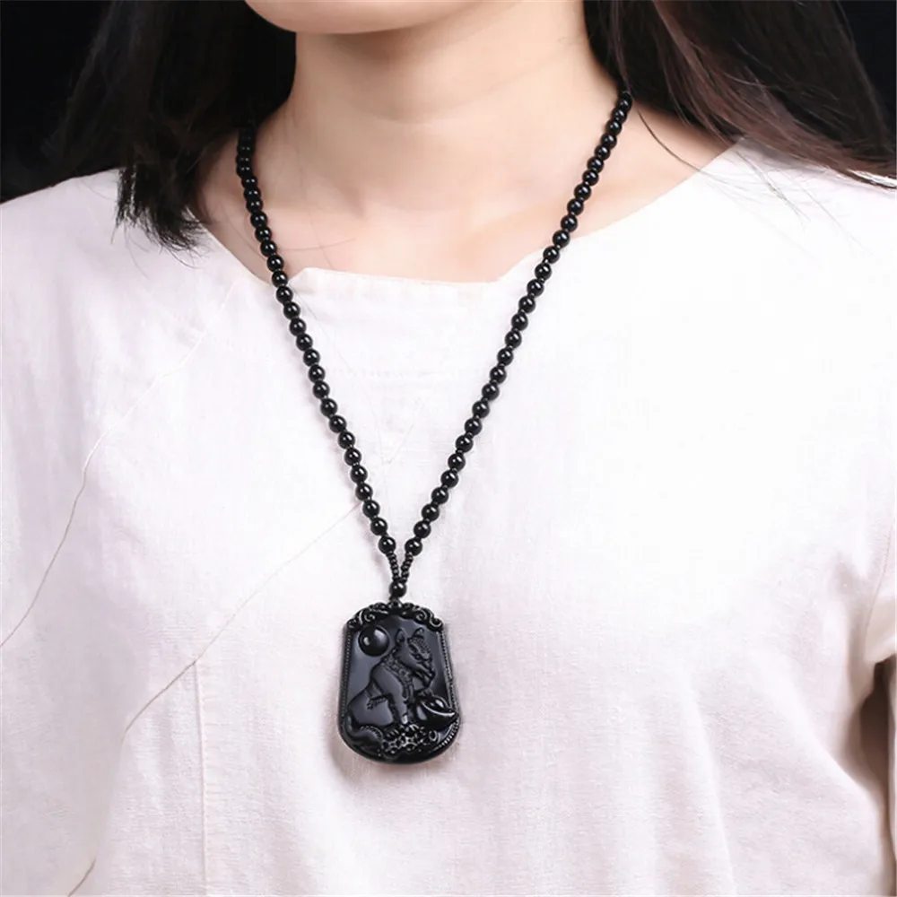 Оптовая продажа натуральный черный обсидиан 12 знаков зодиака брелок для крыса