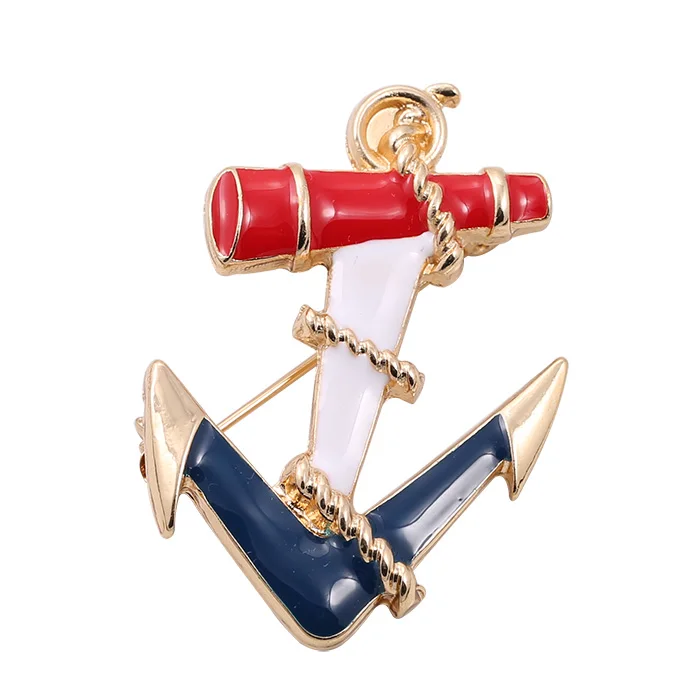 Модные ювелирные аксессуары позолоченная металлическая эмалированная брошь в