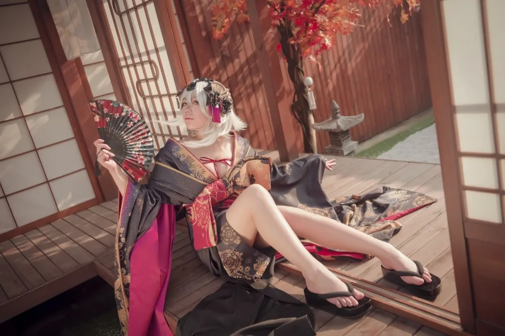 Альтер из новеллы Fate/большой заказ косплей fgo Joan of Arc Alter Косплей Костюм Кимоно ойран Косплей Костюм подарок на Хэллоуин индивидуальный заказ
