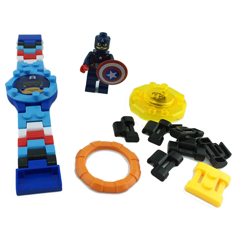 Legoingly Мстители строительные блоки часы ninjagoo чудесные супергерои фигурки кирпичи