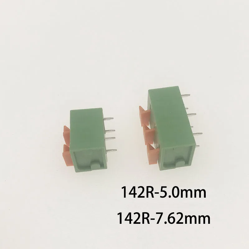 5 шт./лот 2Pin шаг 5,08 мм 7,62 мм зеленый цвет Весна PCB клеммный блок DG142V/DG142R разъем